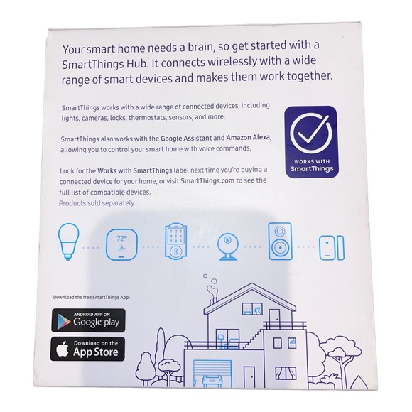Samsung SmartThings Smart Hub 2nd Generation STH-ETH-250 w/cords, Tested Works! - Picture 5 of 16